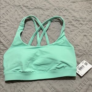 lululemon athletica Mint Green Strappy Cross-Back Sports Bra